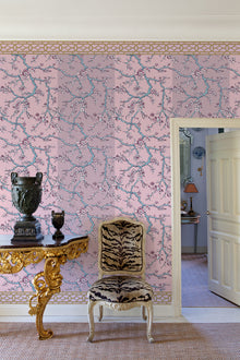 Paravent des Amandiers Pompadour Pink 40th Anniversary Wallpaper by Coordonné