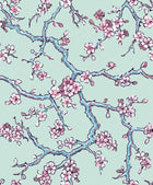 Paravent des Amandiers Absinthe Green 40th Anniversary Wallpaper by Coordonné