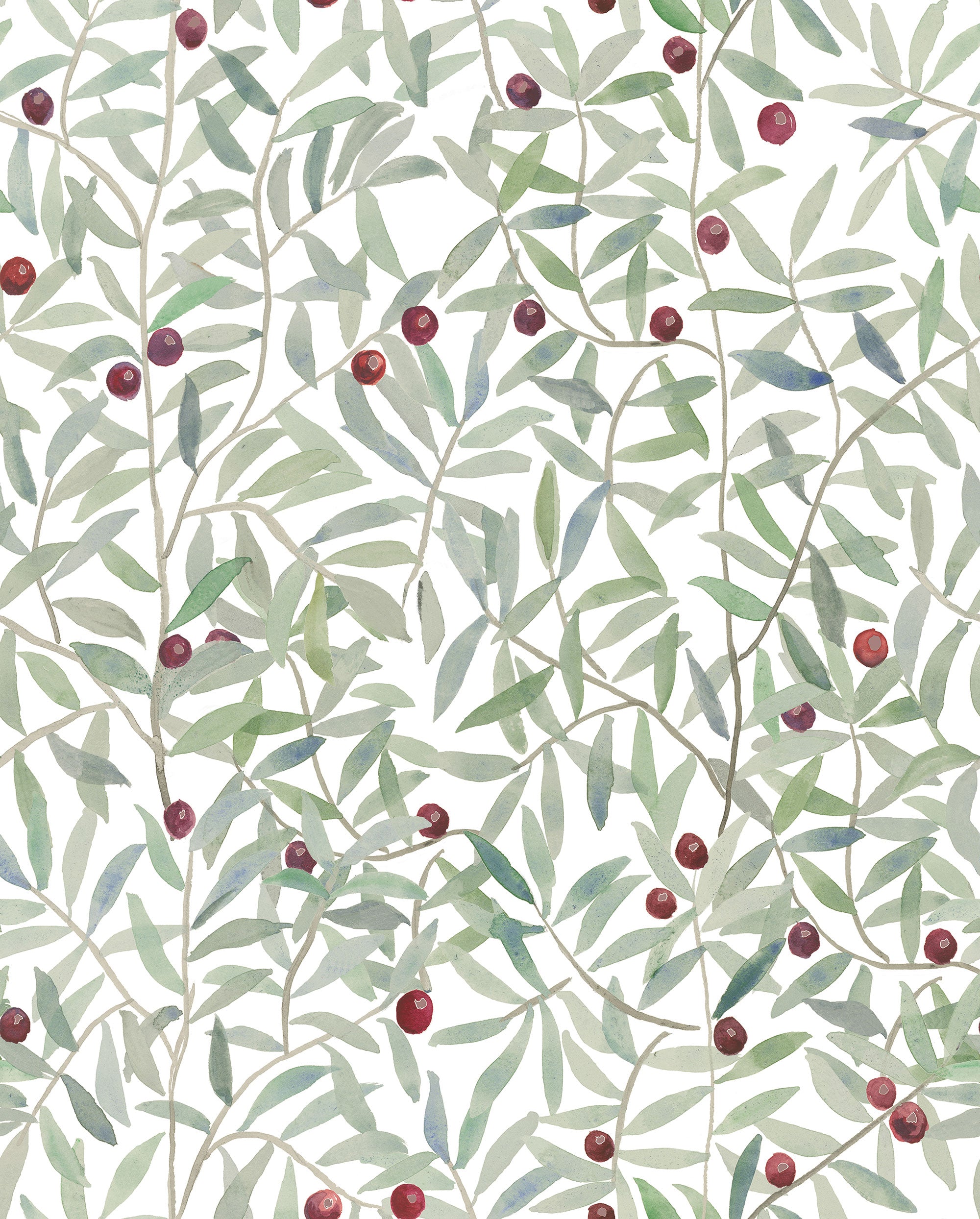 Leaf Craze White 40th Anniversary Wallpaper by Coordonné
