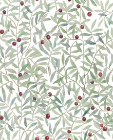 Leaf Craze White 40th Anniversary Wallpaper by Coordonné