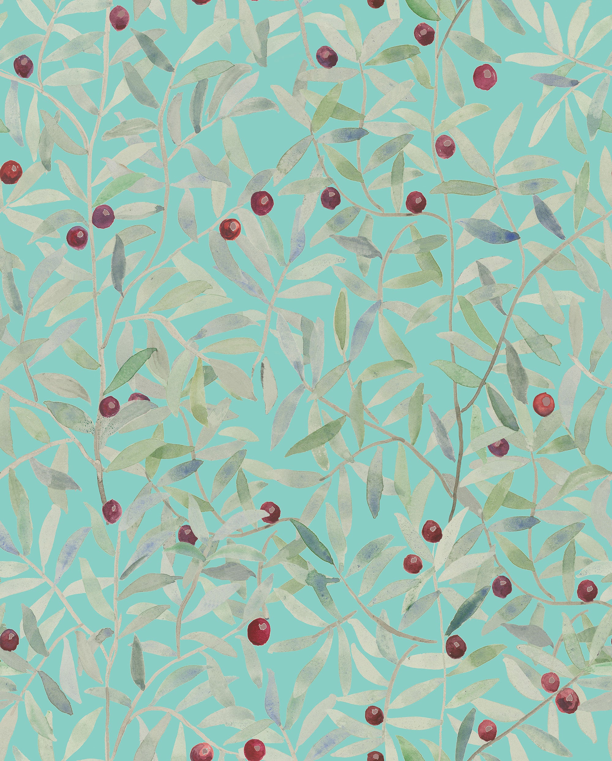 Leaf Craze Lagoon 40th Anniversary Wallpaper by Coordonné