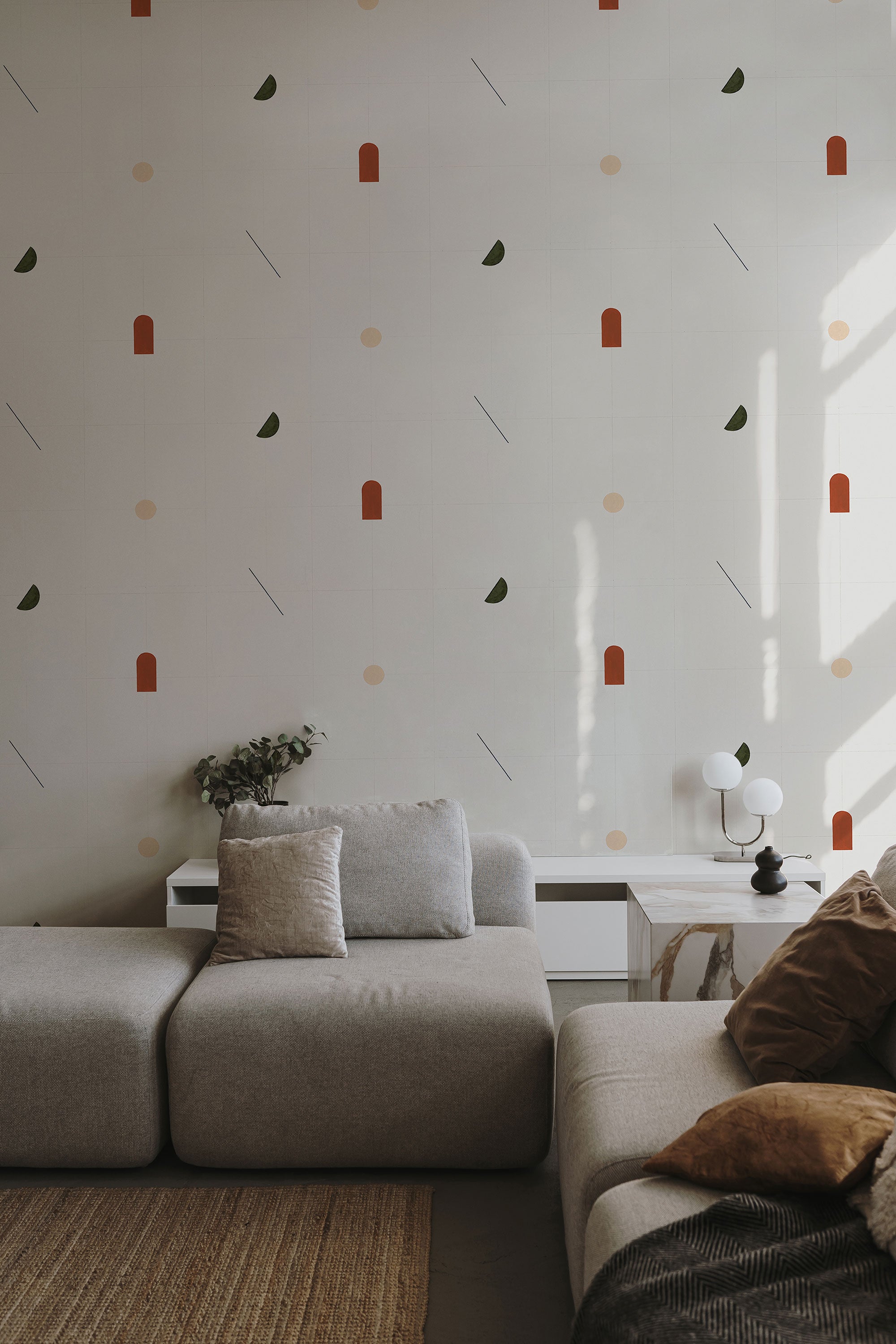 Shape Study Terracota 40th Anniversary Wallpaper by Coordonné