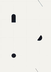 Shape Study Deep Navy 40th Anniversary Wallpaper by Coordonné
