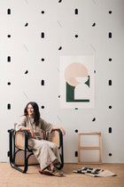 Shape Study Deep Navy 40th Anniversary Wallpaper by Coordonné