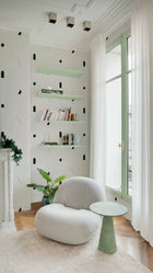 Shape Study Deep Navy 40th Anniversary Wallpaper by Coordonné