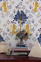 Medieval Tapestry Pure White 40th Anniversary Wallpaper by Coordonné