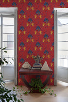 Medieval Tapestry Deep Coral 40th Anniversary Wallpaper by Coordonné