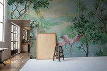 Paisaje Con Flamencos Exotismo Mural by Coordonné