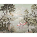 Paisaje Con Flamencos Nuevo mundo Mural by Coordonné