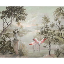 Paisaje Con Flamencos Nuevo mundo Mural by Coordonné