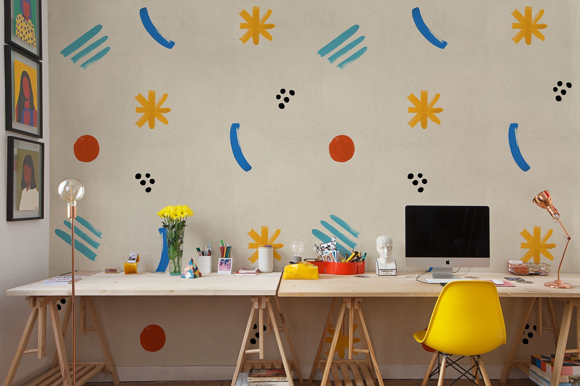 Cosmic Childhood Universo geométrico Mural by Coordonné