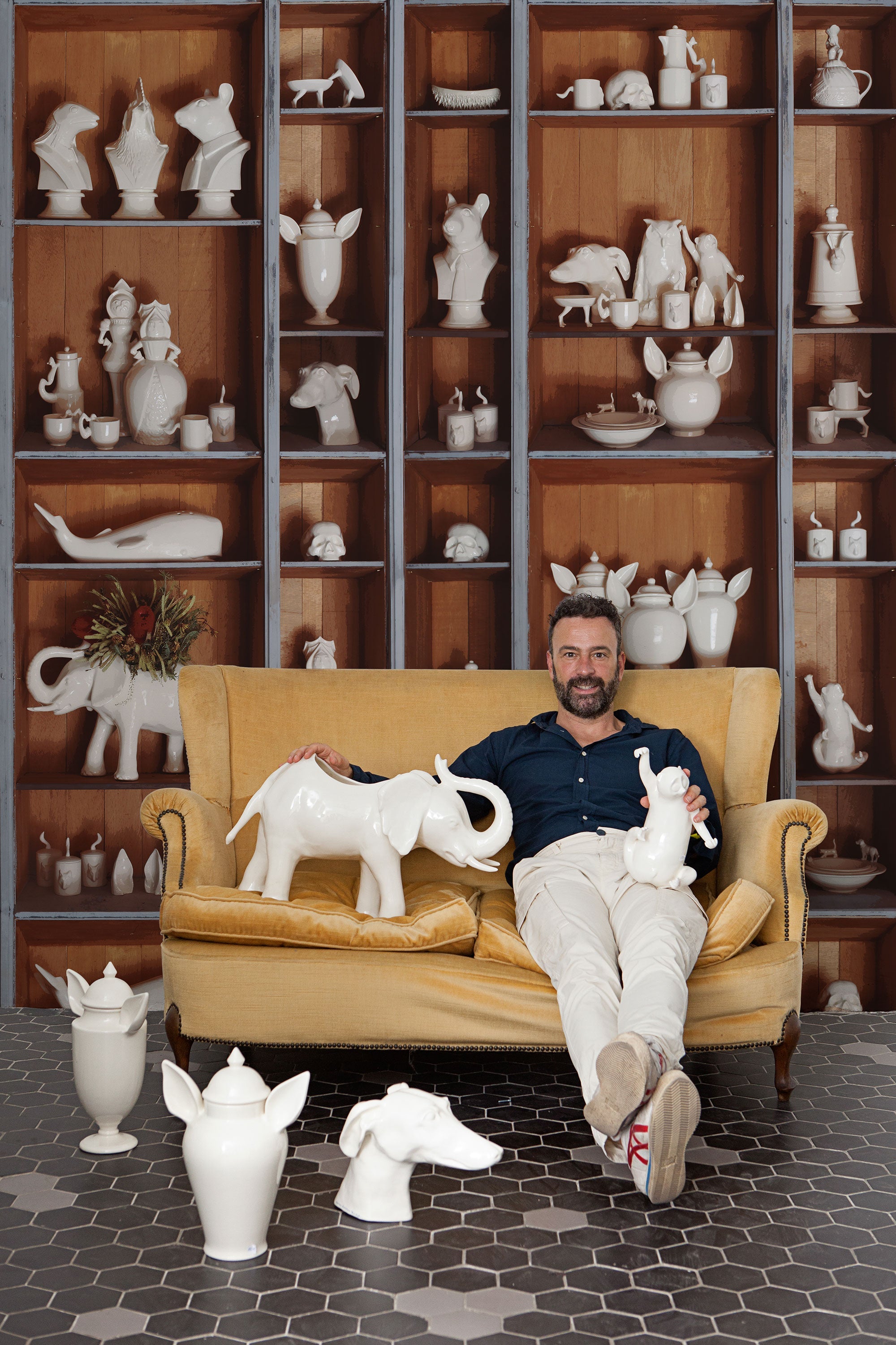 Ceramic Fauna Fulgor Mural by Coordonné
