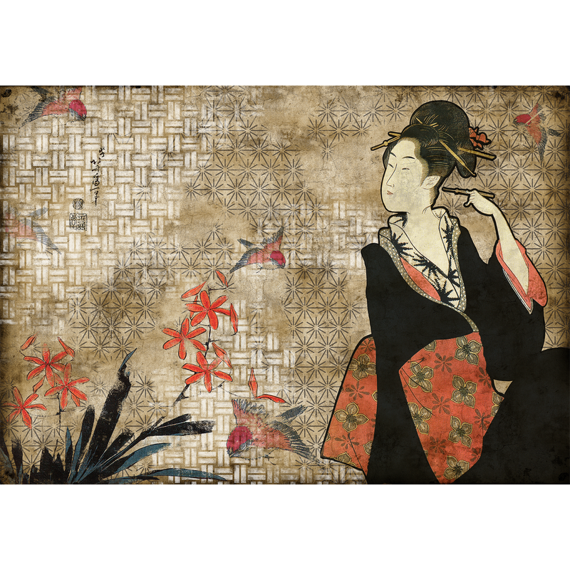 Geisha Graffiti Hikari Mural by Coordonné