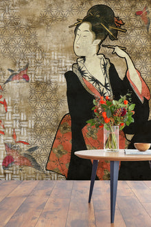 Geisha Graffiti Hikari Mural by Coordonné