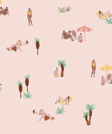One Day at the Beach Pink Sand 40th Anniversary Wallpaper by Coordonné