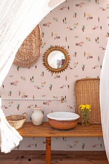 One Day at the Beach Pink Sand 40th Anniversary Wallpaper by Coordonné