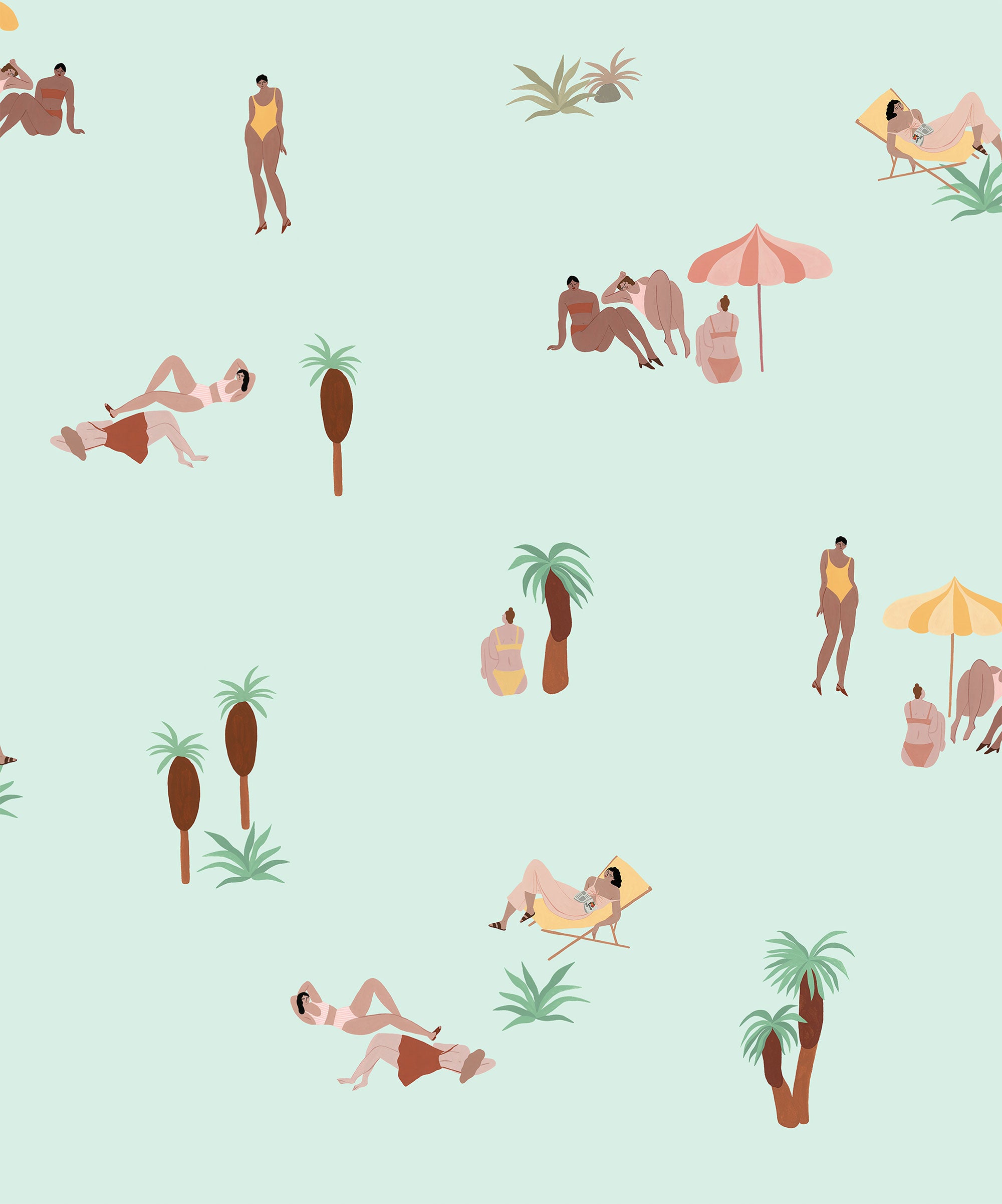 One Day at the Beach Ocean 40th Anniversary Wallpaper by Coordonné
