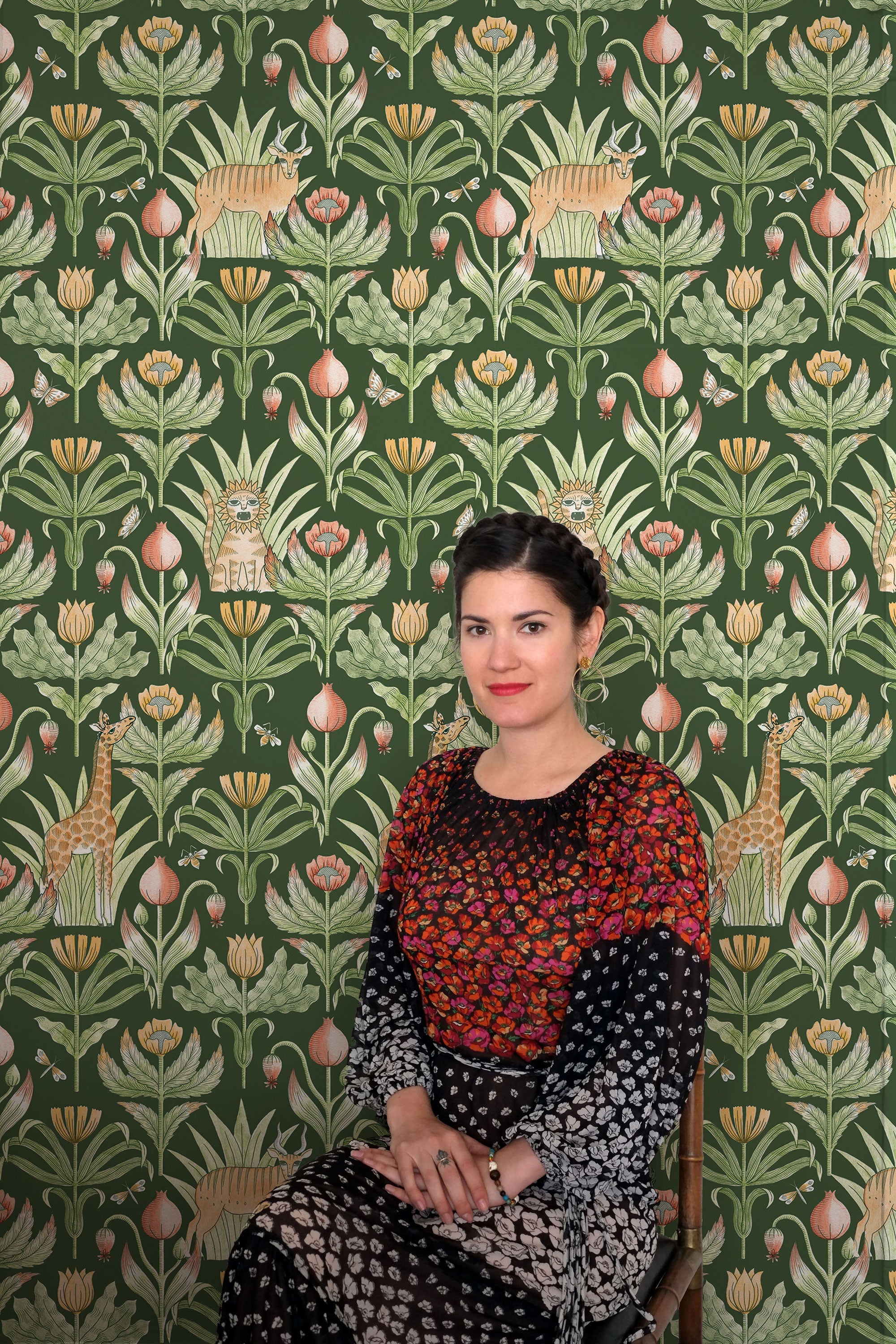 Natural Habitat Green Mural by Coordonné
