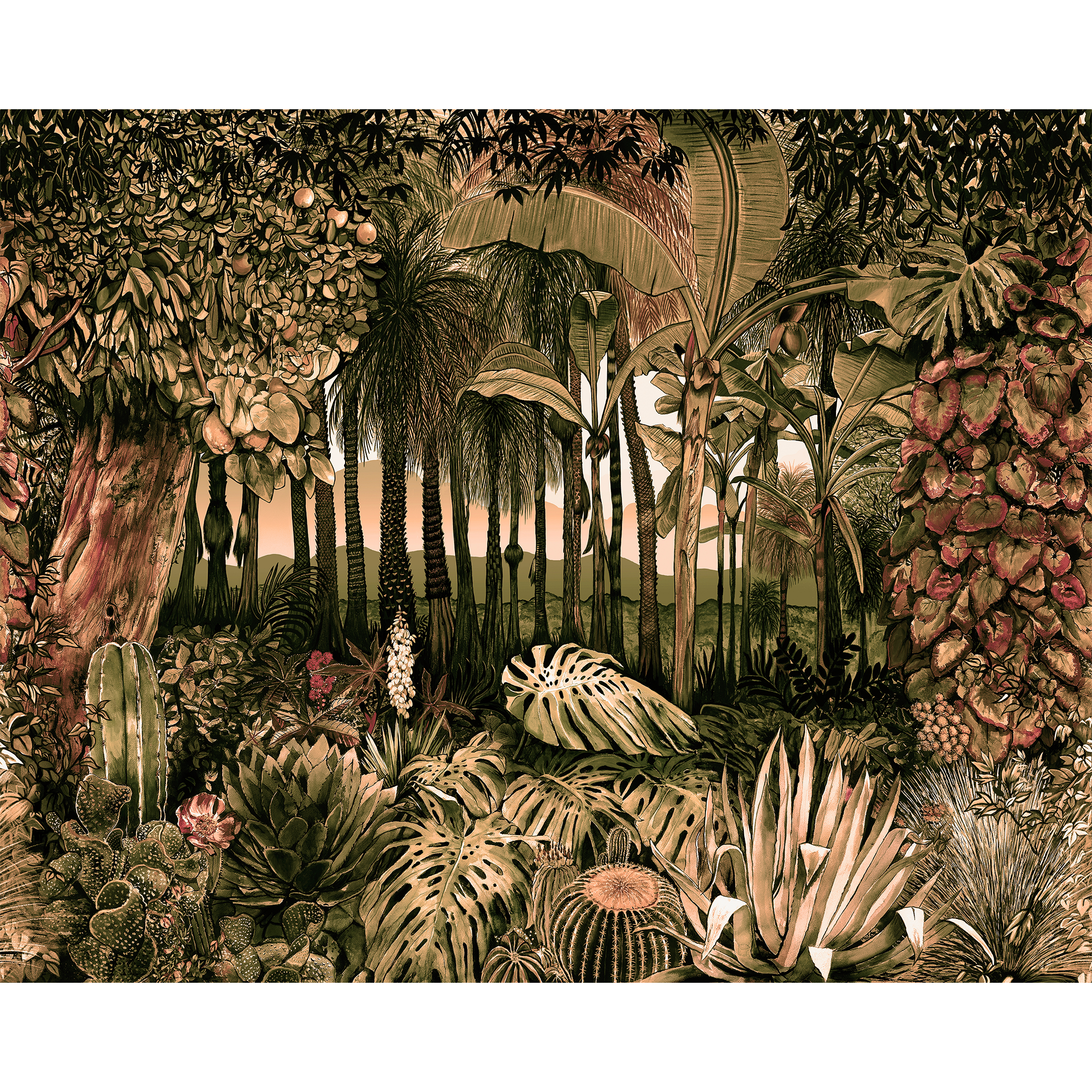 Botánico Tarde Mural by Coordonné