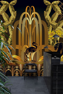 Rue Babylone Gold Mural by Coordonné