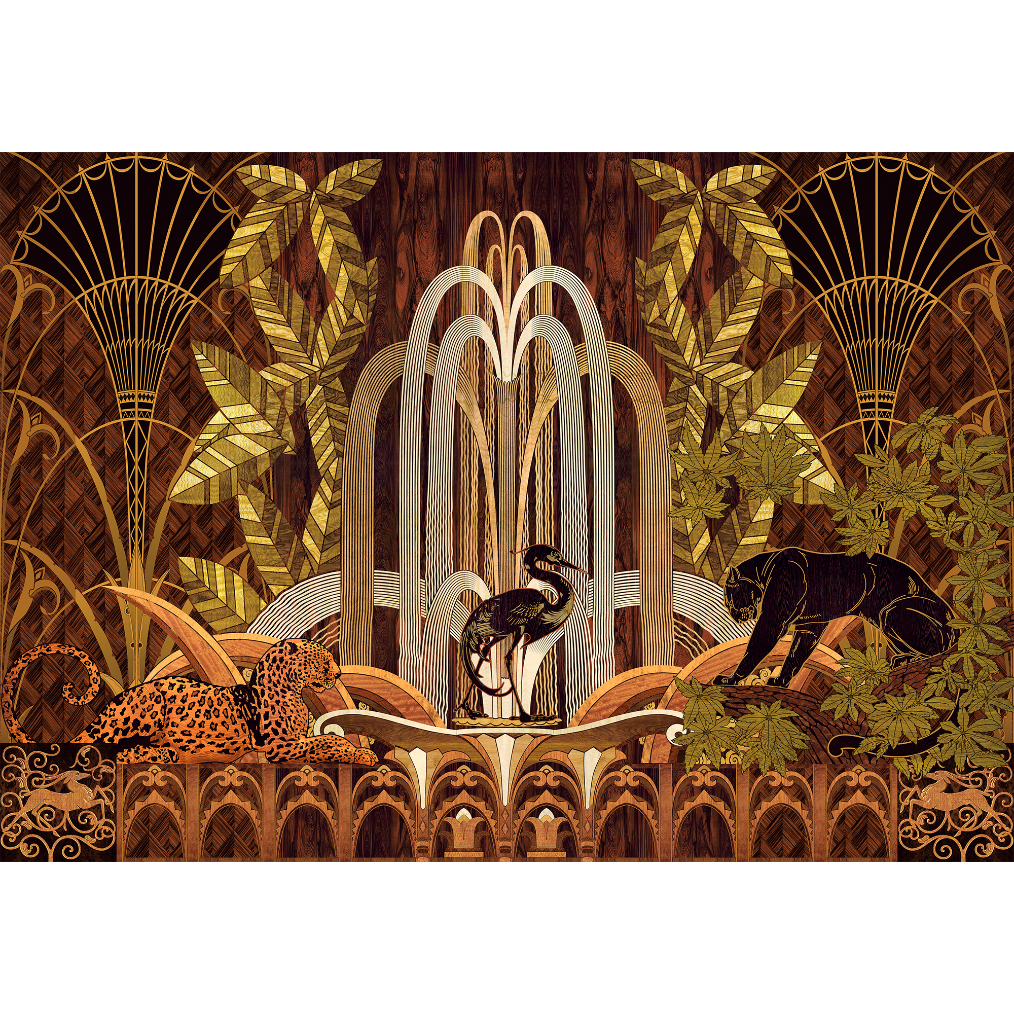 Rue Babylone Woodland Mural by Coordonné