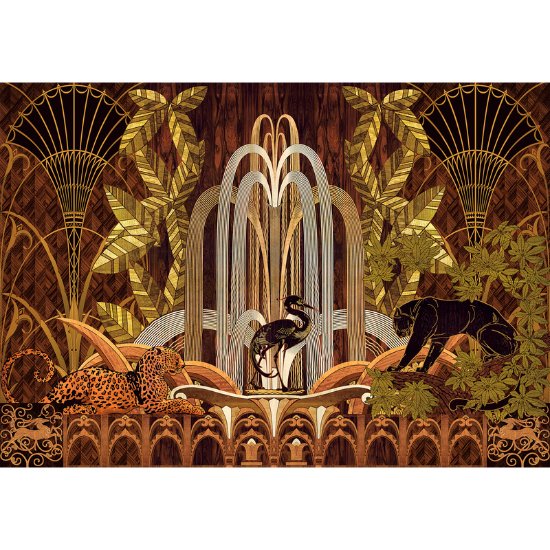 Rue Babylone Woodland Mural by Coordonné