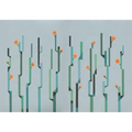 Flor De Cactus Día Mural by Coordonné