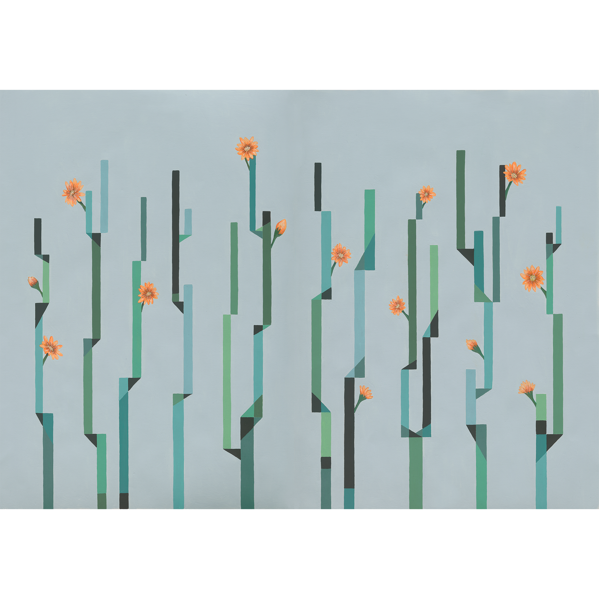 Flor De Cactus Día Mural by Coordonné