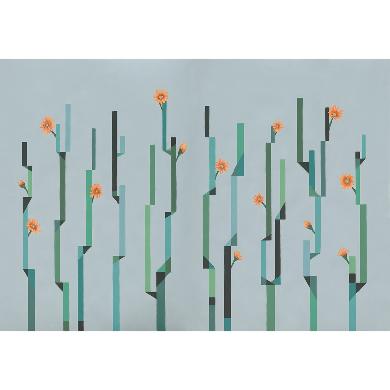 Flor De Cactus Día Mural by Coordonné