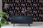 Vase of Paradise Charcoal 40th Anniversary Wallpaper by Coordonné