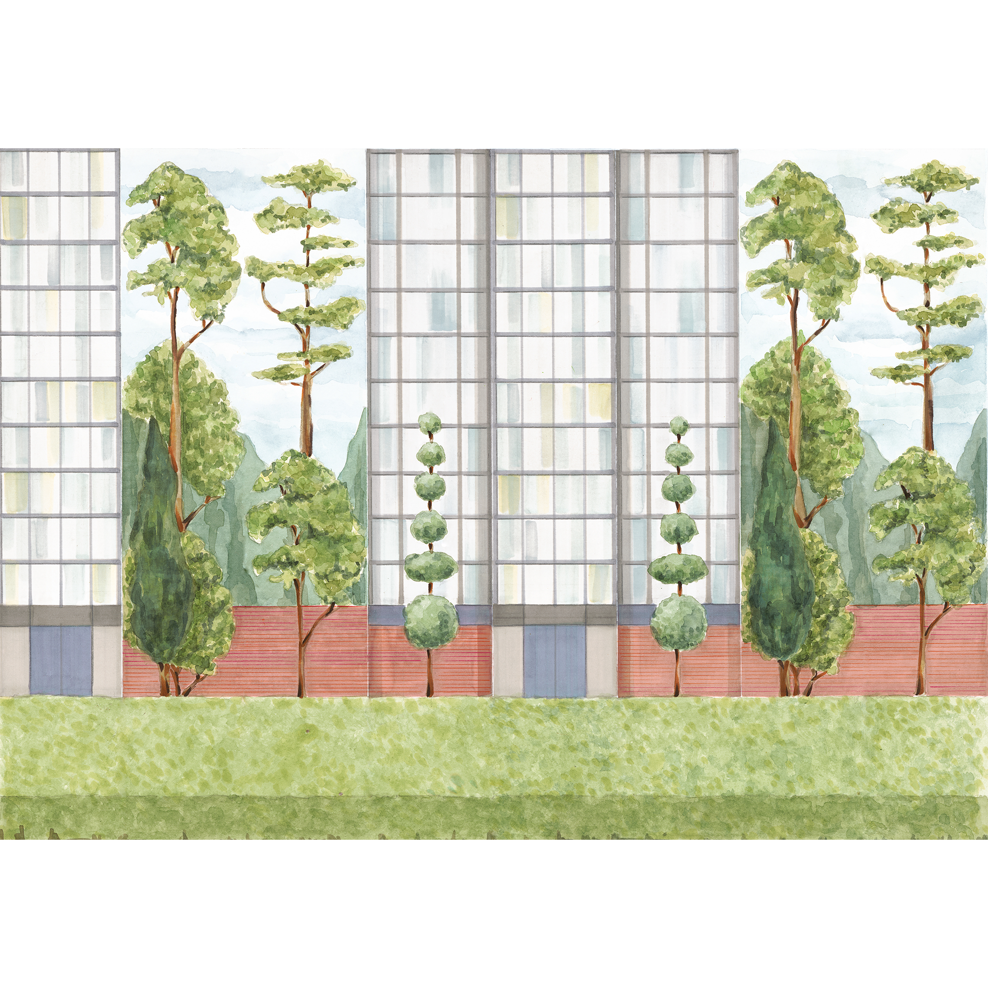 Urban Garden Color Mural by Coordonné