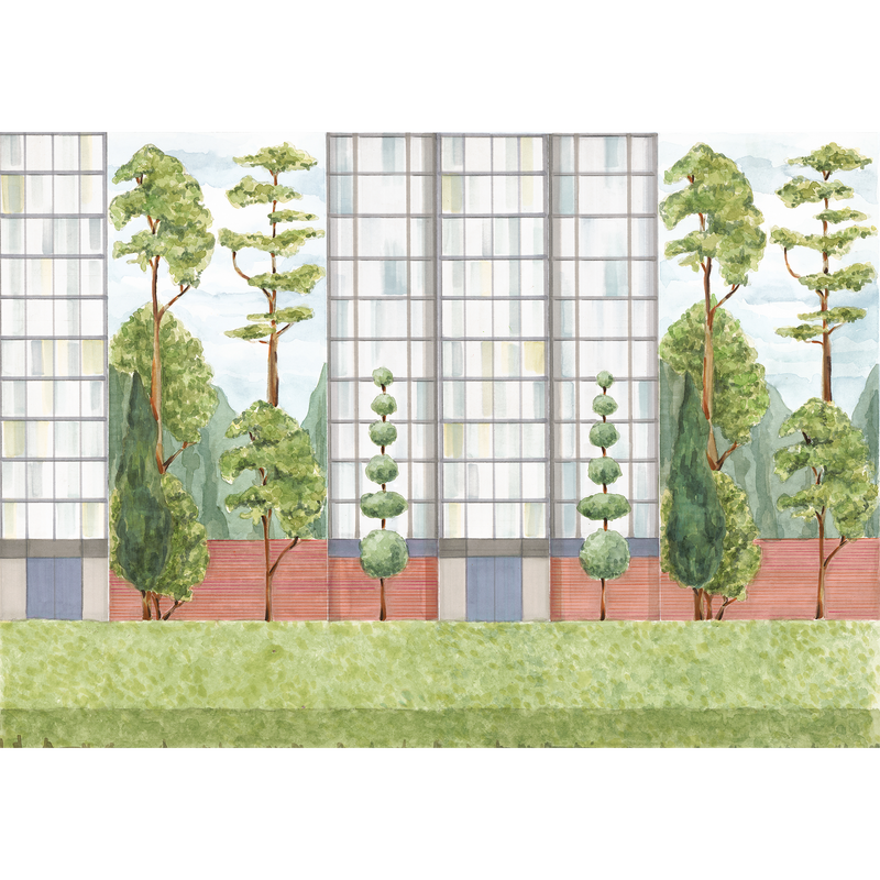 Urban Garden Color Mural by Coordonné