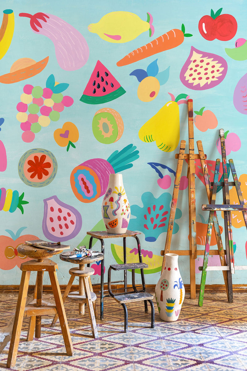 Sabor Mediterráneo Tropical sea Mural by Coordonné