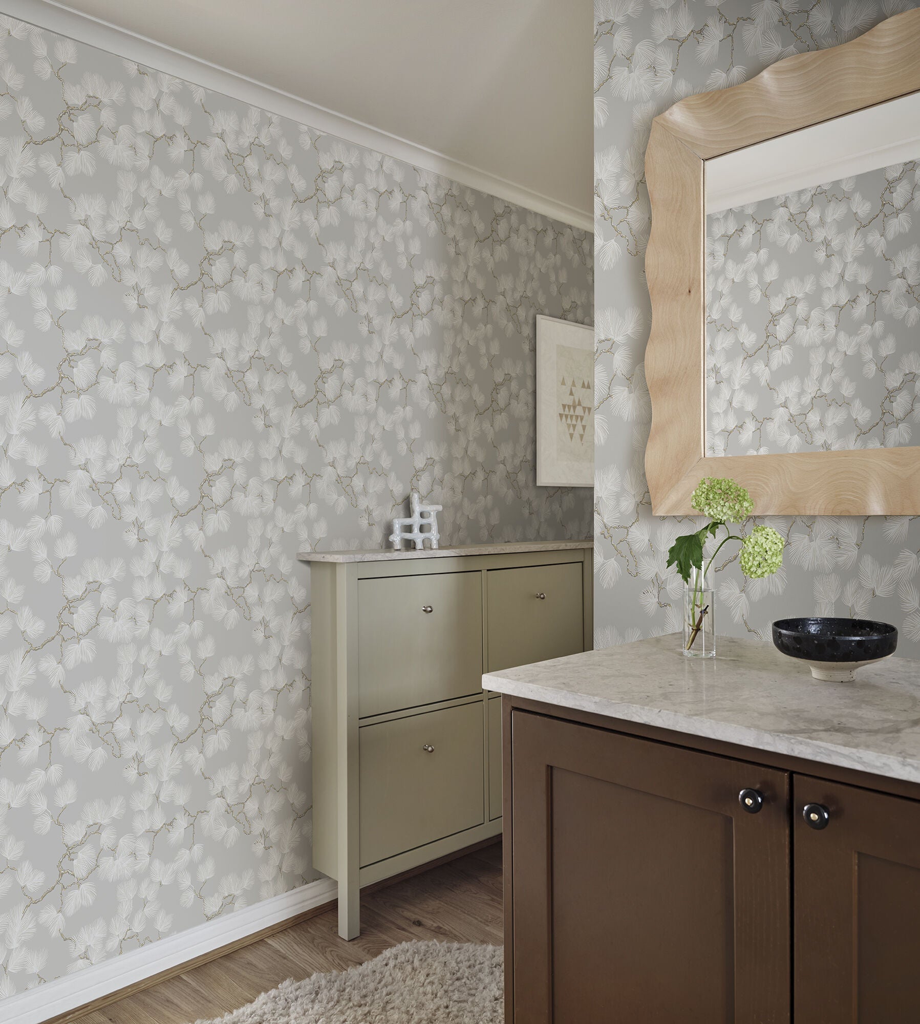 804-21 Gray Pine Mons Klint Wallpaper by Sandberg