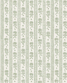 8051 Nejlikerand Light Green Anno II Wallpaper by Boråstapeter