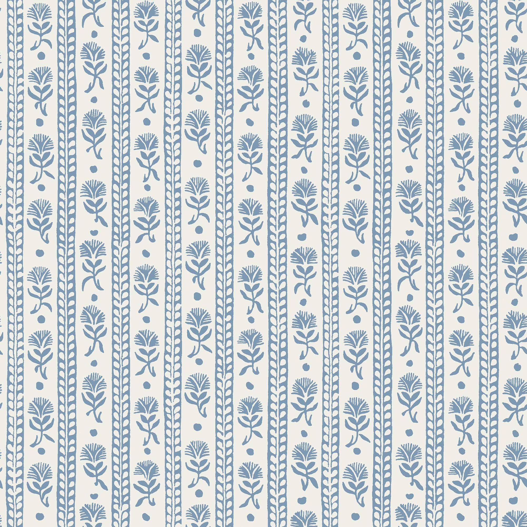 8052 Nejlikerand Light Blue Anno II Wallpaper by Boråstapeter