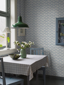 8052 Nejlikerand Light Blue Anno II Wallpaper by Boråstapeter