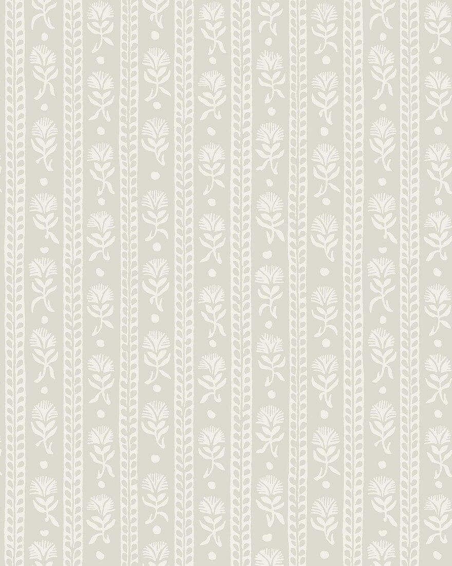 8053 Nejlikerand Light Grey Anno II Wallpaper by Boråstapeter