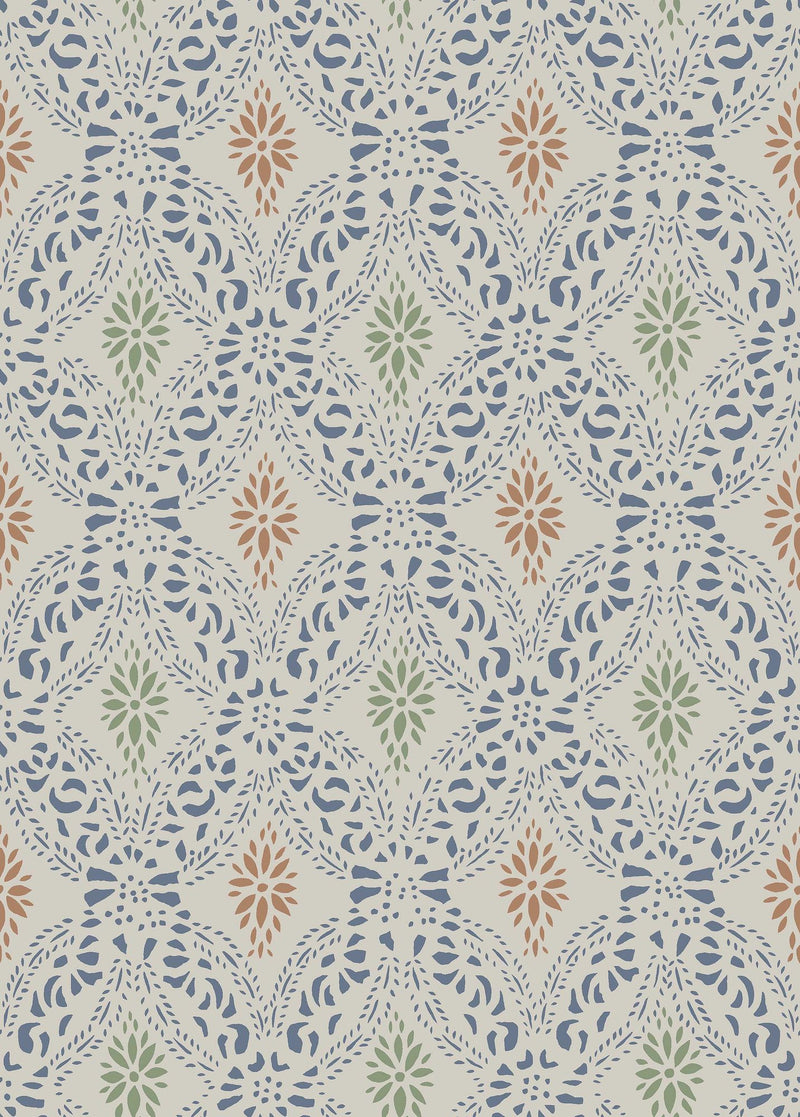 8054 Kvarnholmen Light Blue Anno II Wallpaper by Boråstapeter
