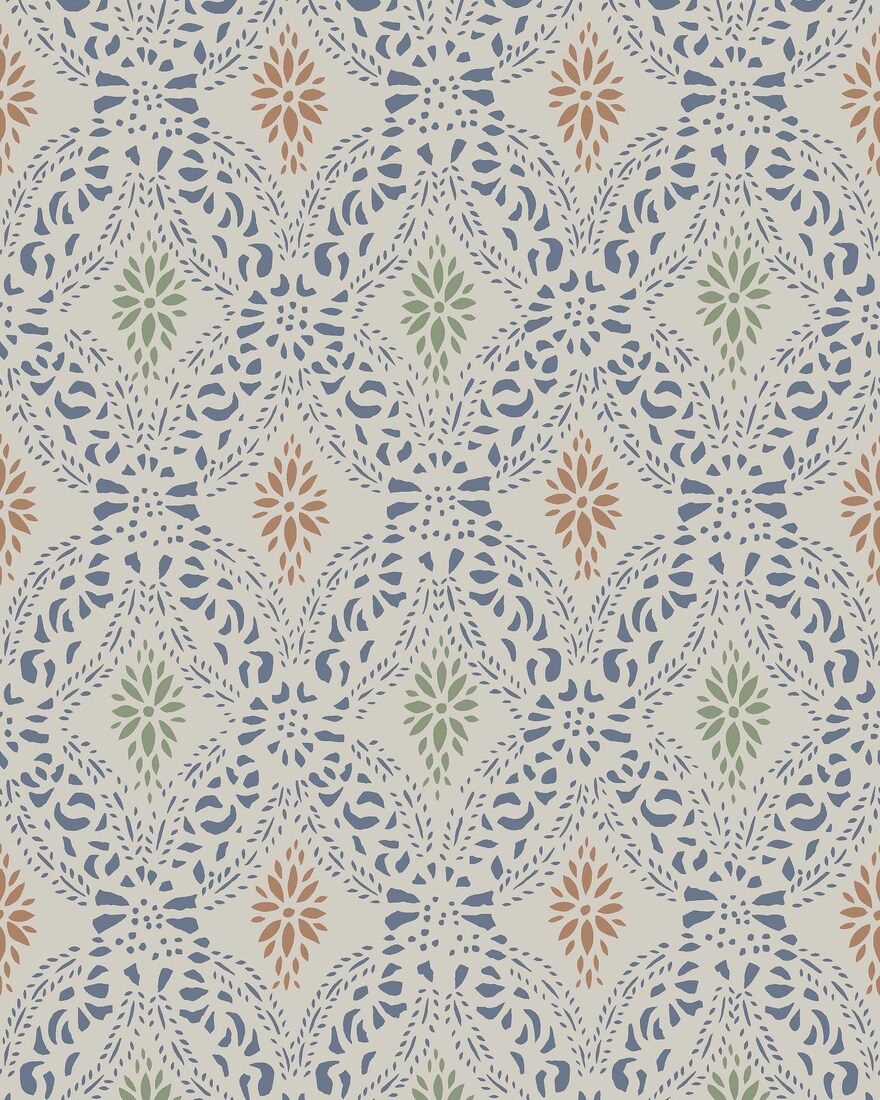 8054 Kvarnholmen Light Blue Anno II Wallpaper by Boråstapeter