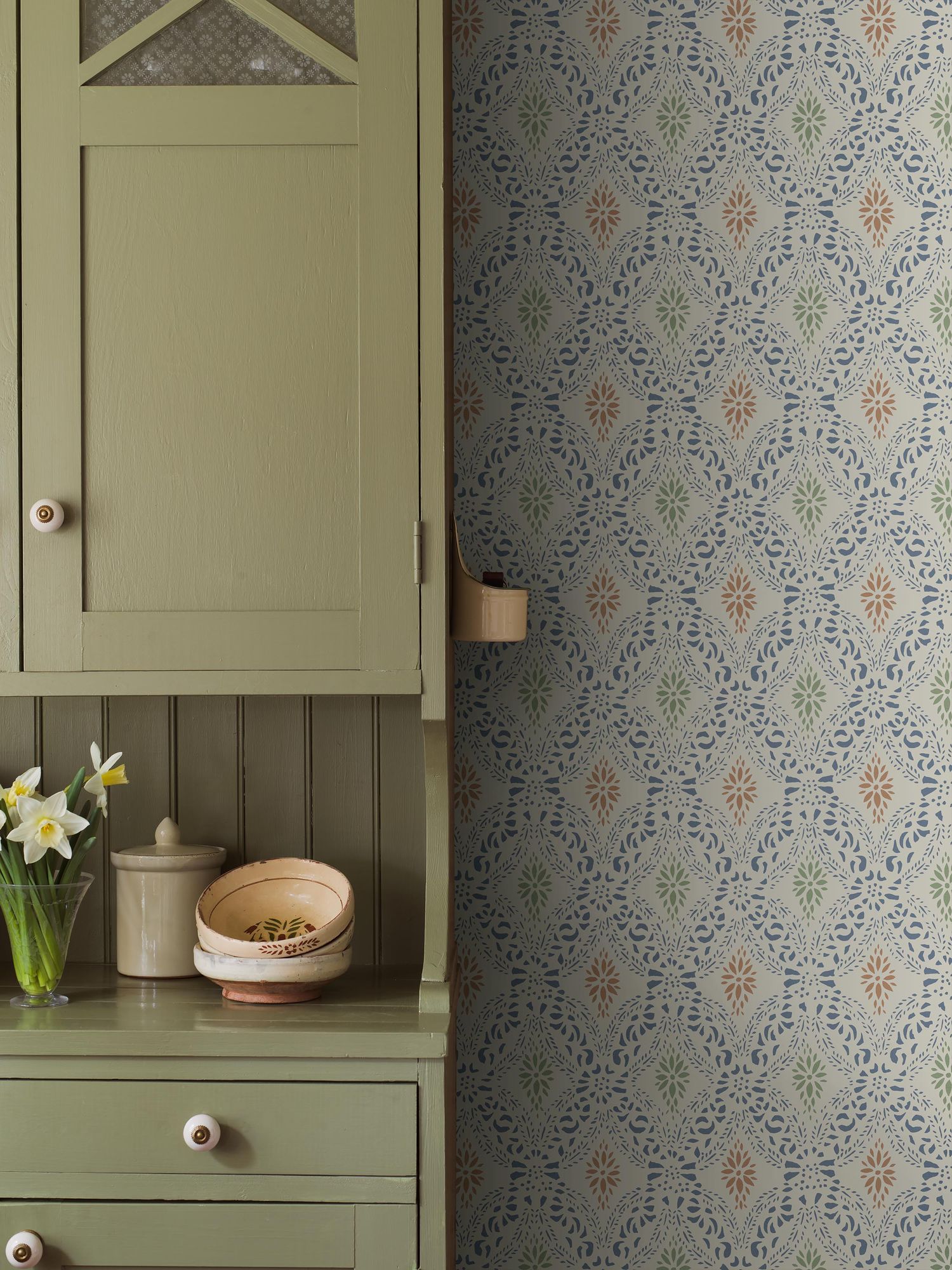8054 Kvarnholmen Light Blue Anno II Wallpaper by Boråstapeter