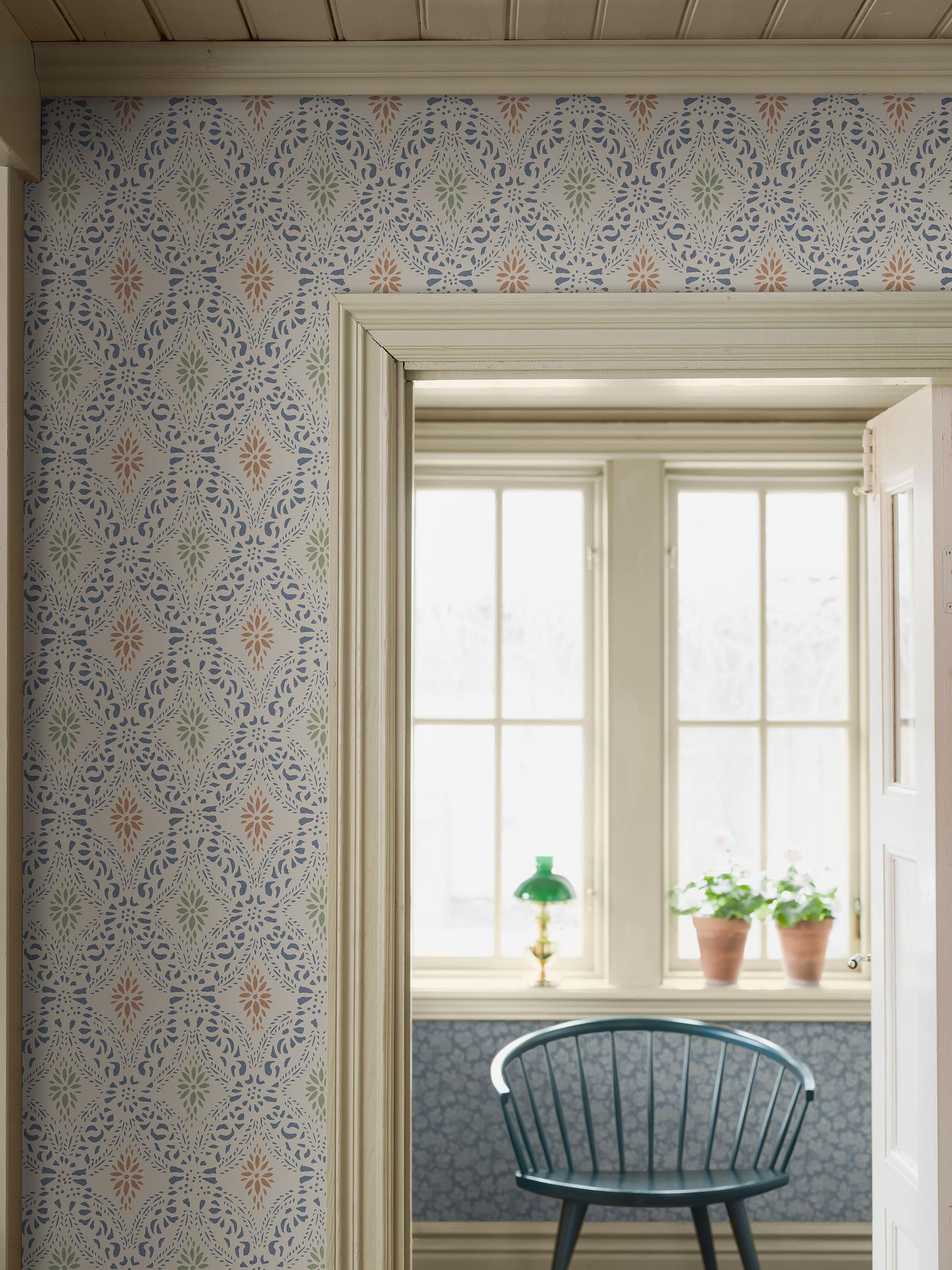 8054 Kvarnholmen Light Blue Anno II Wallpaper by Boråstapeter