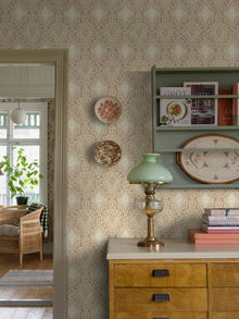 8055 Kvarnholmen Light Red Anno II Wallpaper by Boråstapeter