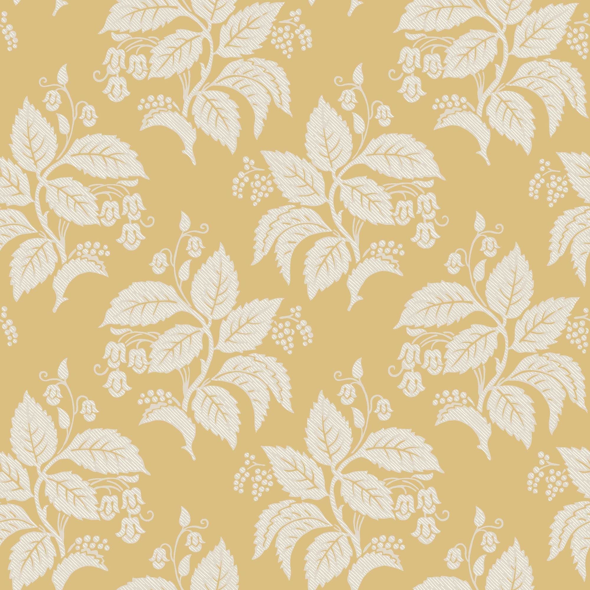 8057 Tengbergska Light Yellow Anno II Wallpaper by Boråstapeter