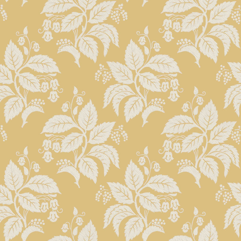 8057 Tengbergska Light Yellow Anno II Wallpaper by Boråstapeter