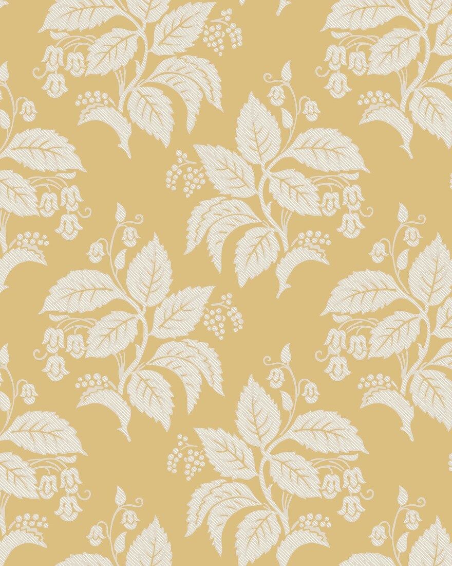8057 Tengbergska Light Yellow Anno II Wallpaper by Boråstapeter