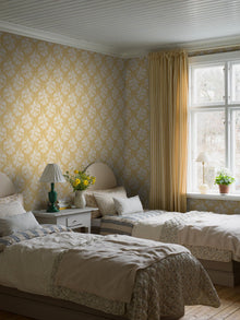 8057 Tengbergska Light Yellow Anno II Wallpaper by Boråstapeter