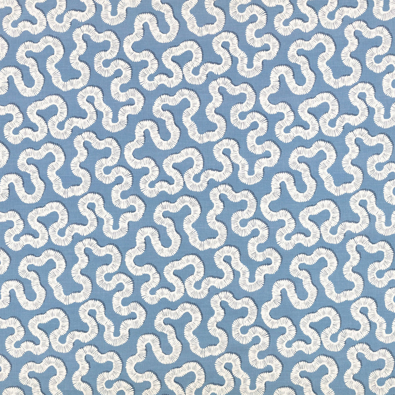 Kezia Aubin Boathouse Blue Fabric by Romo