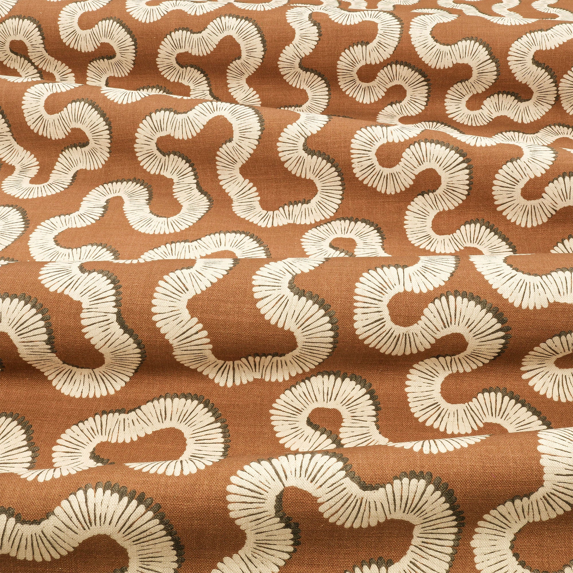 Kezia Aubin Copper Fabric by Romo