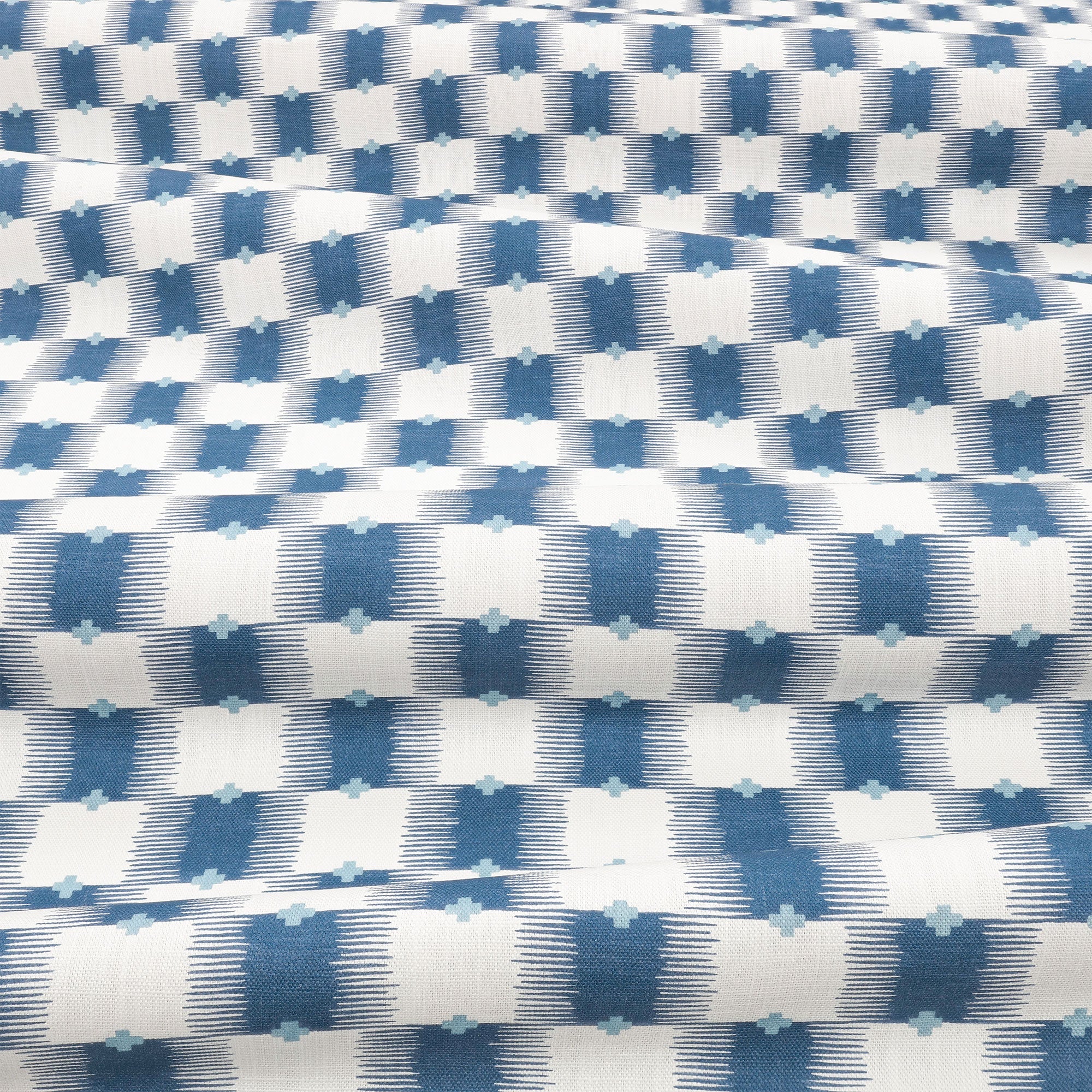 Ziri Aubin Buxton Blue Fabric by Romo